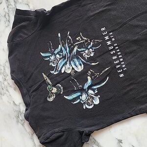 Never Summer Snowboards Short Sleeve T-Shirt, Women's cut Size Small